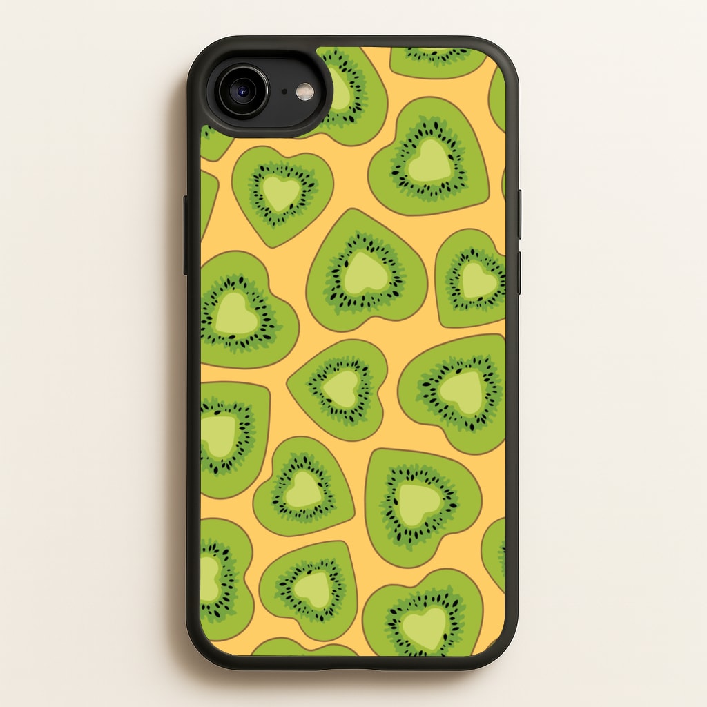 Kiwi Hearts Pattern - Food Patterns Phone Case for iPhone 6 / 7 / 8 / SE