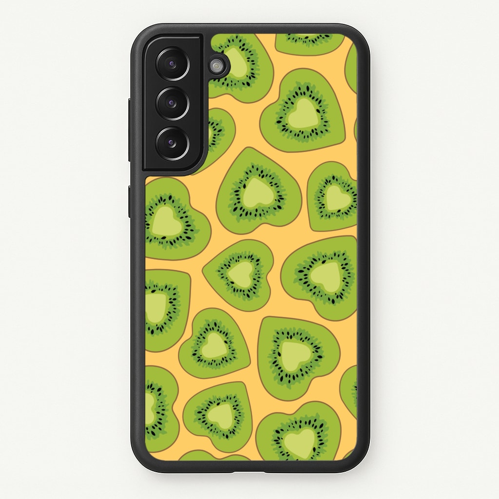 Kiwi Hearts Pattern - Food Patterns Phone Case for Galaxy S22