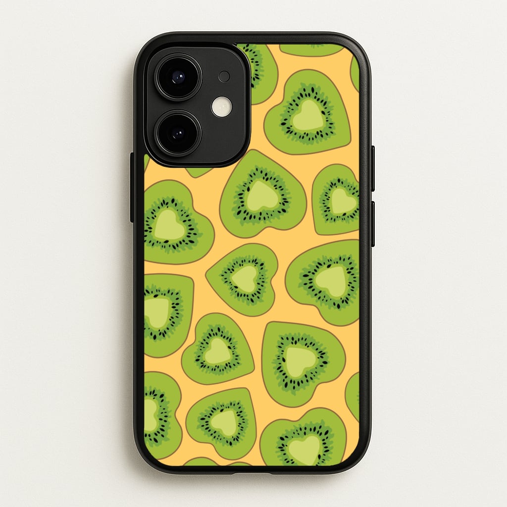 Kiwi Hearts Pattern - Food Patterns Phone Case for iPhone 12 Mini