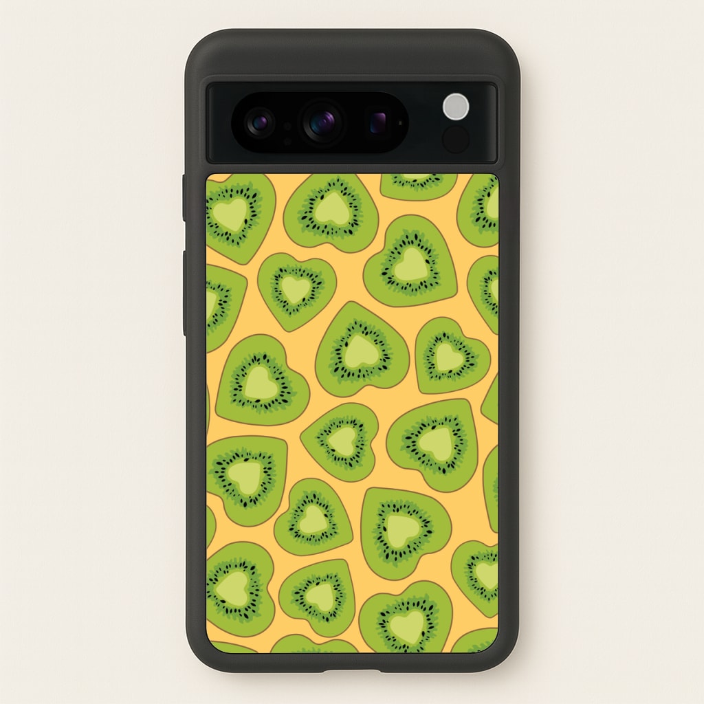 Kiwi Hearts Pattern - Food Patterns Phone Case for Google Pixel 8 Pro