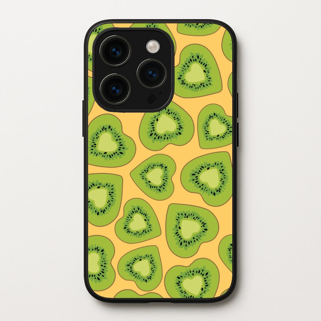 Kiwi Hearts Pattern - Food Patterns Phone Case for iPhone 15 Pro Max