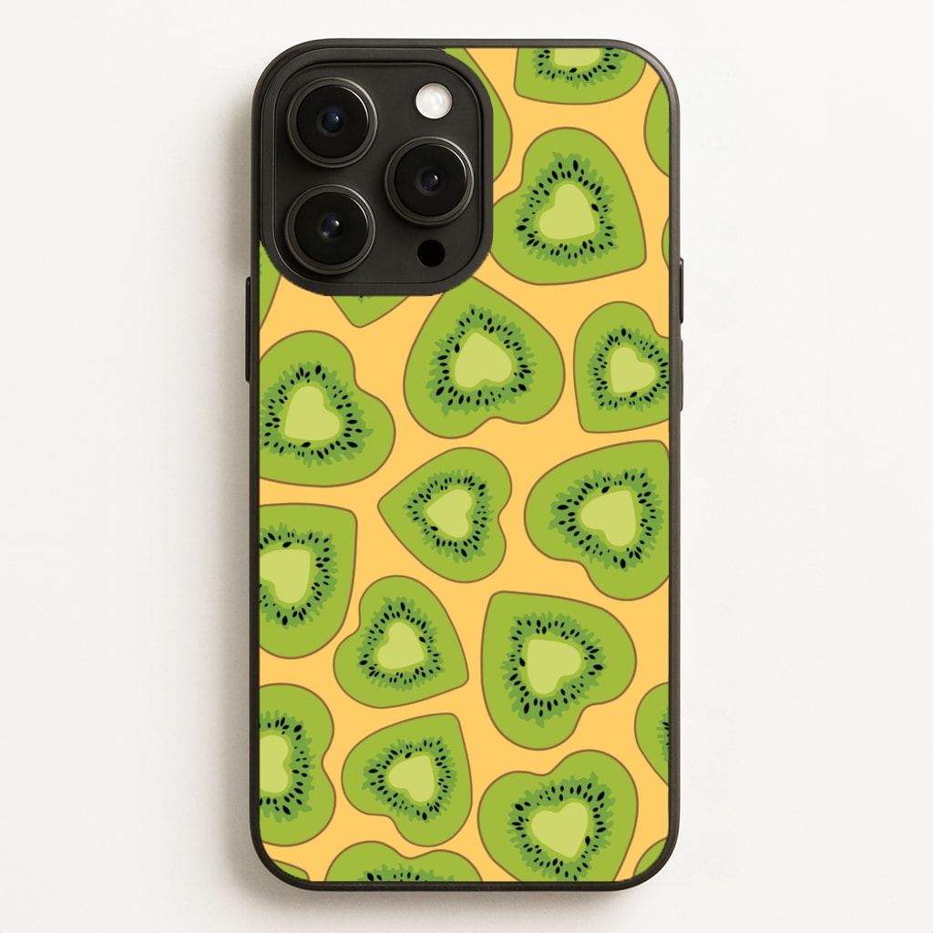 Kiwi Hearts Pattern - Food Patterns Phone Case for iPhone 12 Pro Max