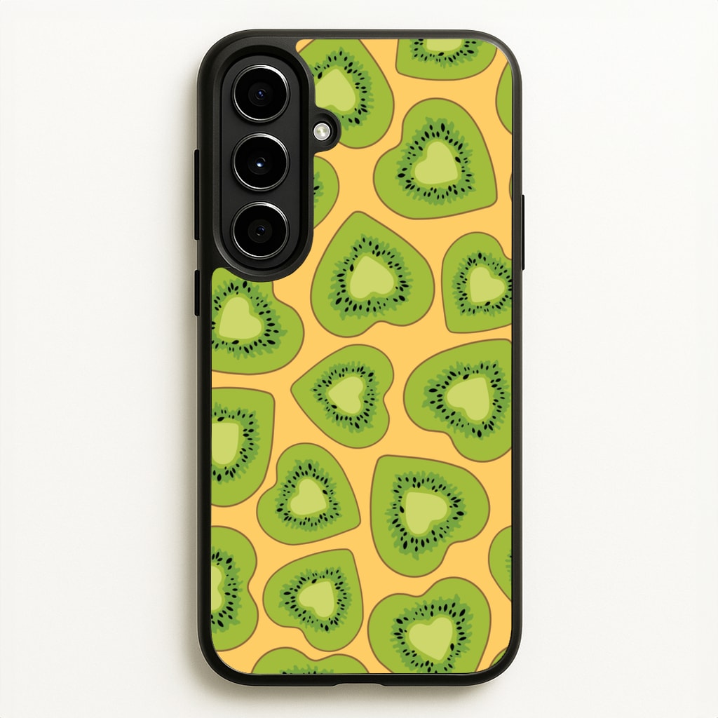 Kiwi Hearts Pattern - Food Patterns Phone Case for Galaxy A56
