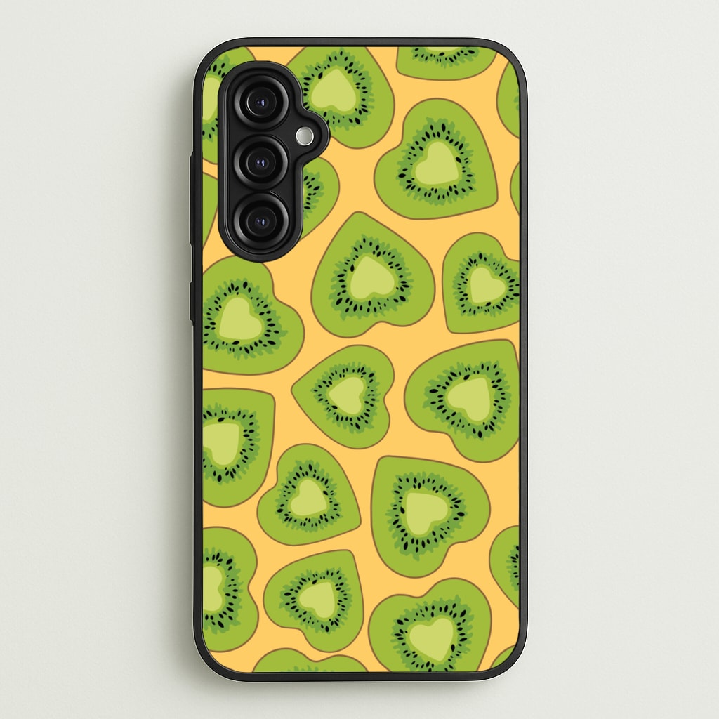 Kiwi Hearts Pattern - Food Patterns Phone Case for Galaxy A14