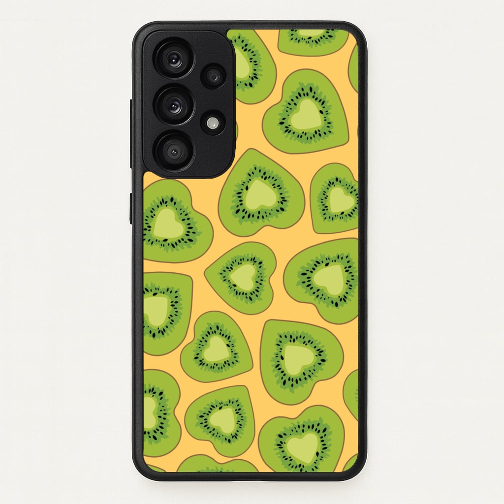 Kiwi Hearts Pattern - Food Patterns Phone Case for Galaxy A53