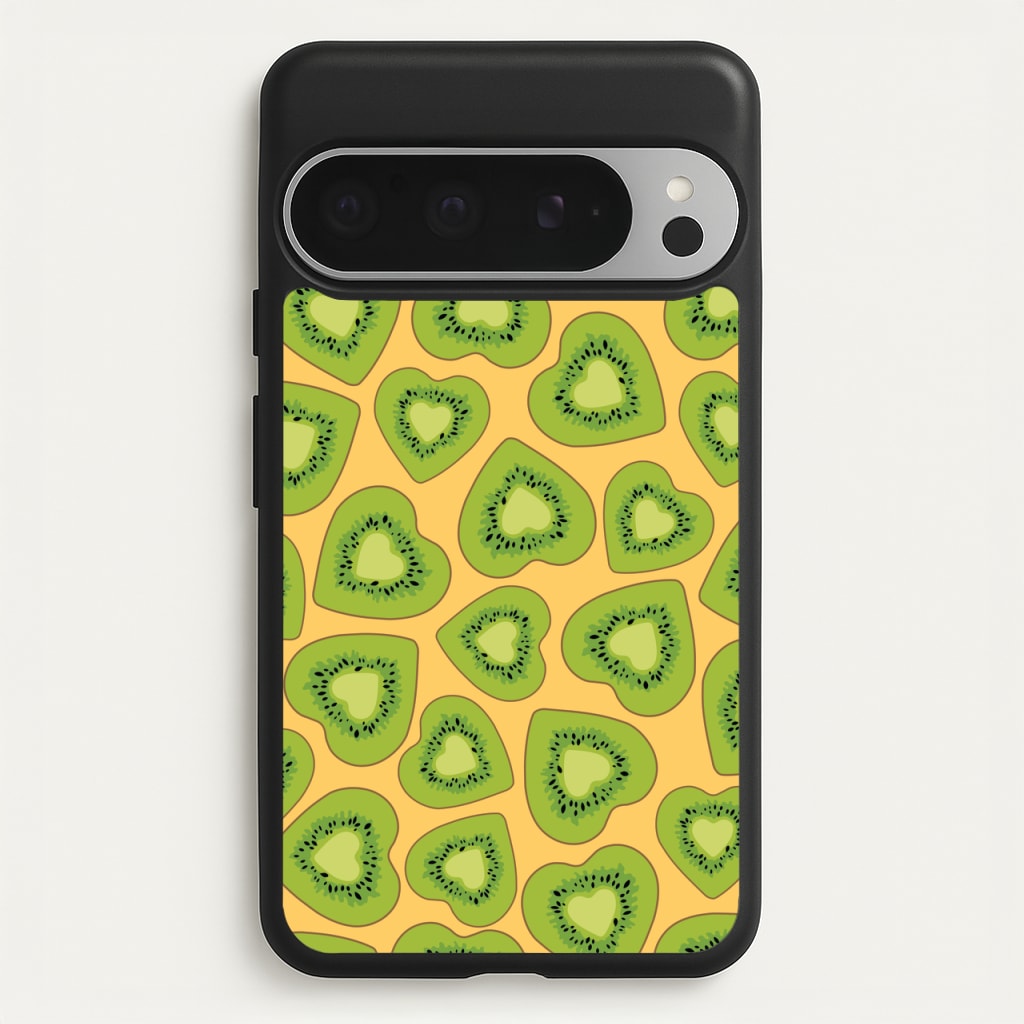 Kiwi Hearts Pattern - Food Patterns Phone Case for Google Pixel 9 Pro XL