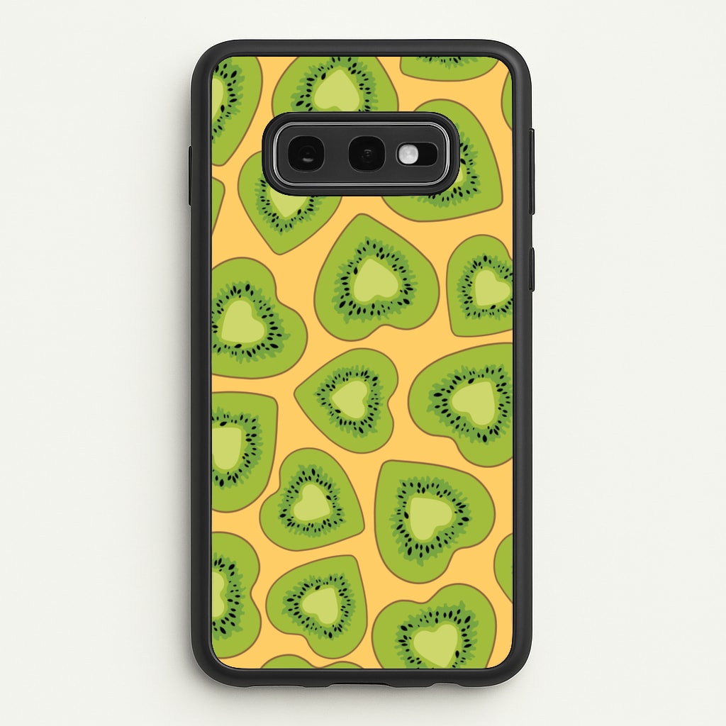 Kiwi Hearts Pattern - Food Patterns Phone Case for Galaxy S10e