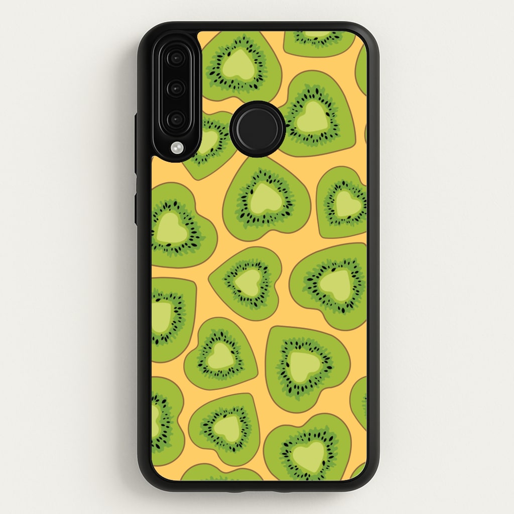 Kiwi Hearts Pattern - Food Patterns Phone Case for Huawei P30 Lite