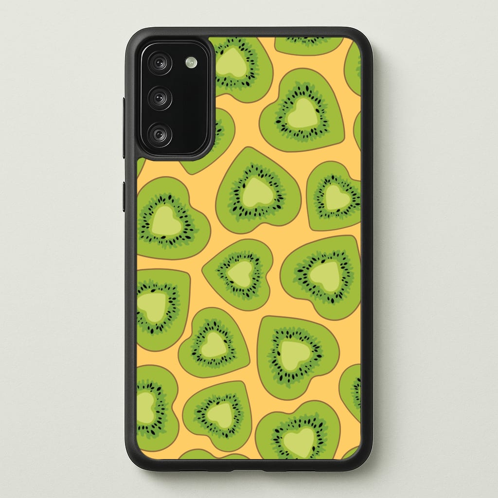 Kiwi Hearts Pattern - Food Patterns Phone Case for Galaxy A41