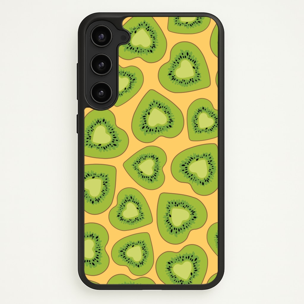Kiwi Hearts Pattern - Food Patterns Phone Case for Galaxy S23