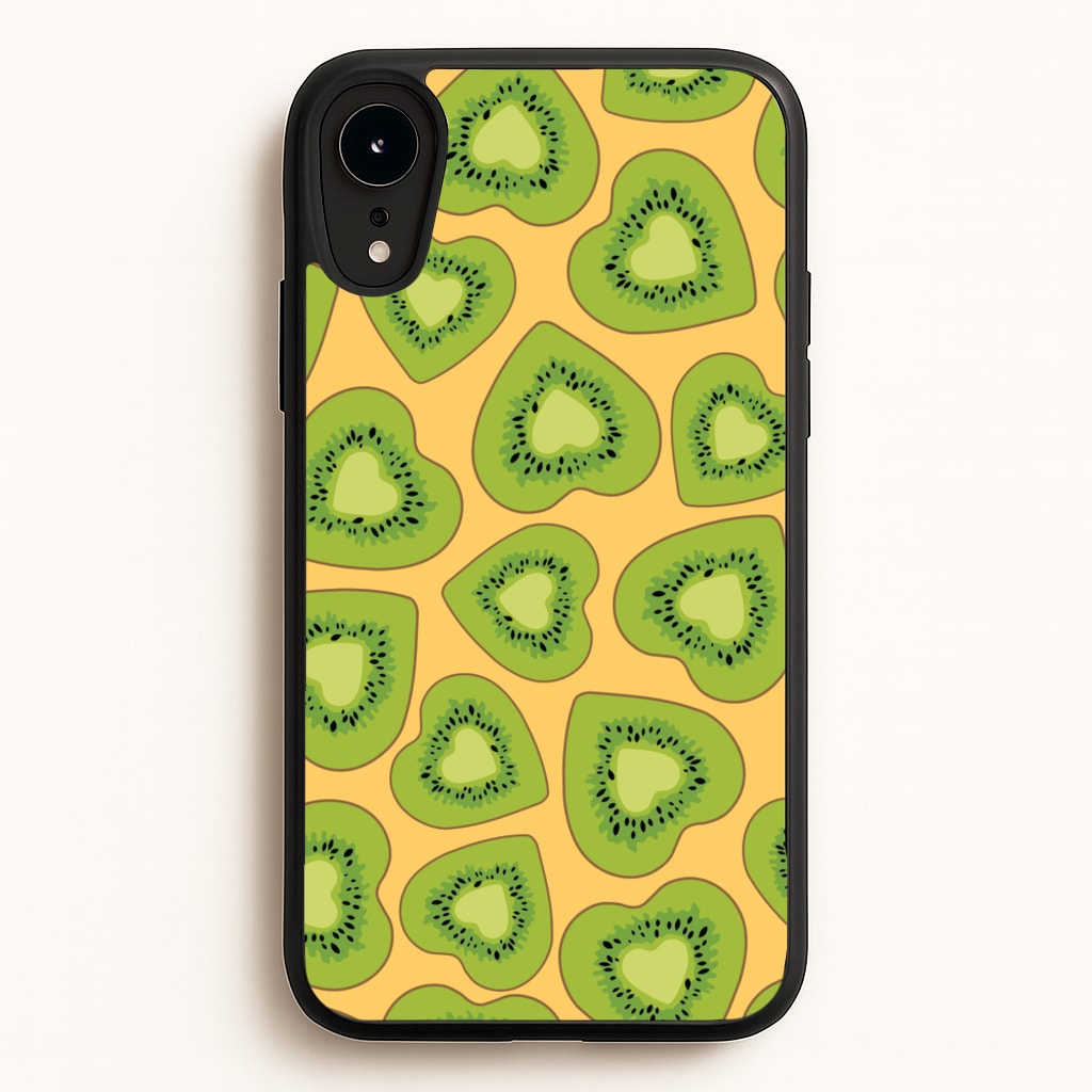 Kiwi Hearts Pattern - Food Patterns Phone Case for iPhone XR