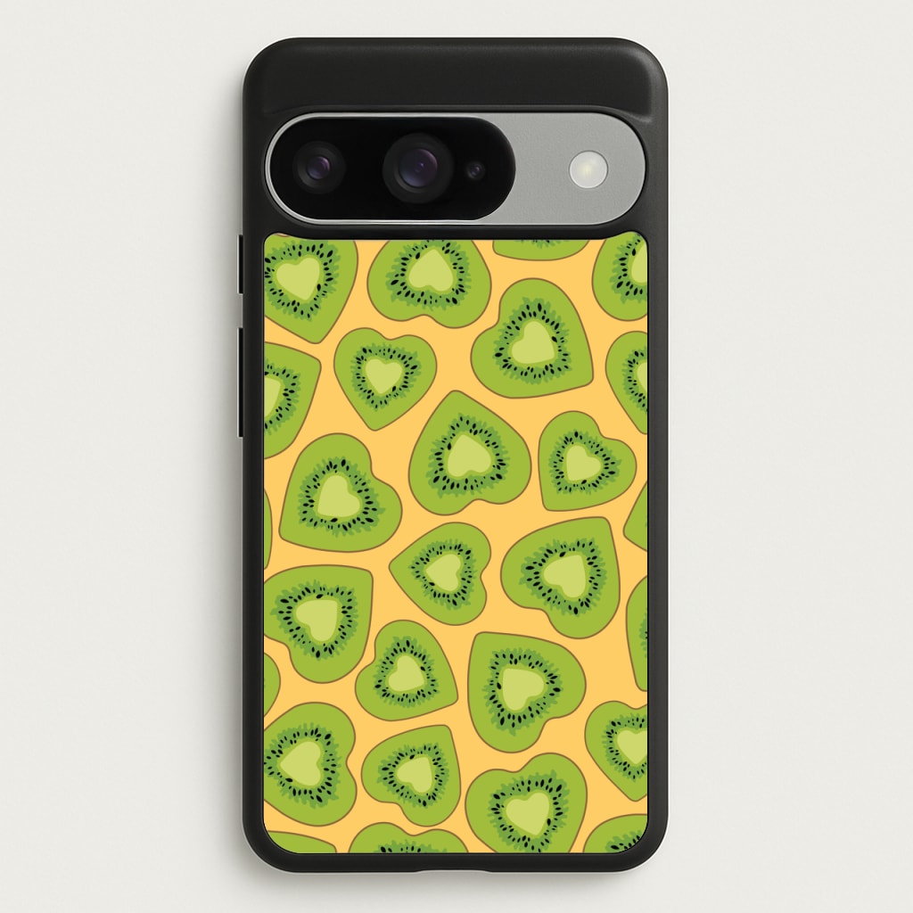 Kiwi Hearts Pattern Phone Case for Google Pixel 10 / 10 Pro