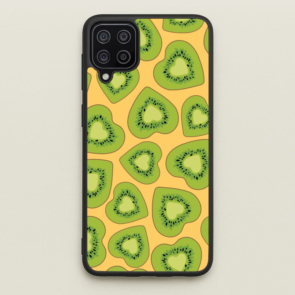 Kiwi Hearts Pattern - Food Patterns Phone Case for Galaxy A12