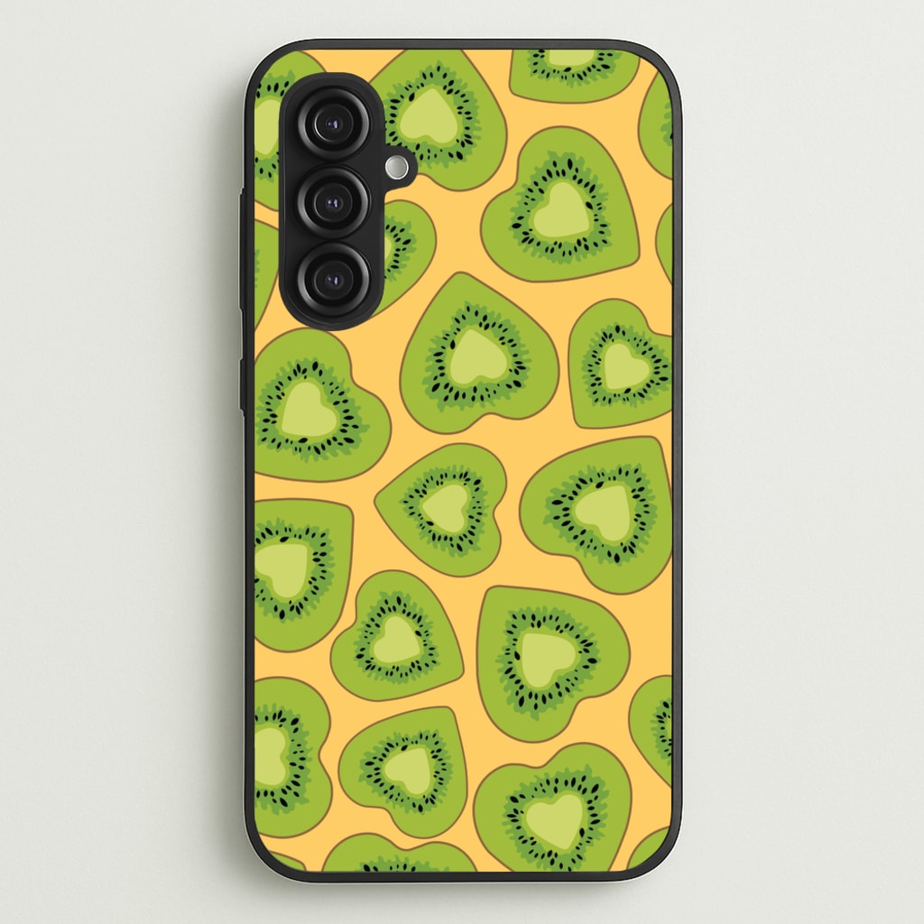 Kiwi Hearts Pattern - Food Patterns Phone Case for Galaxy S23FE