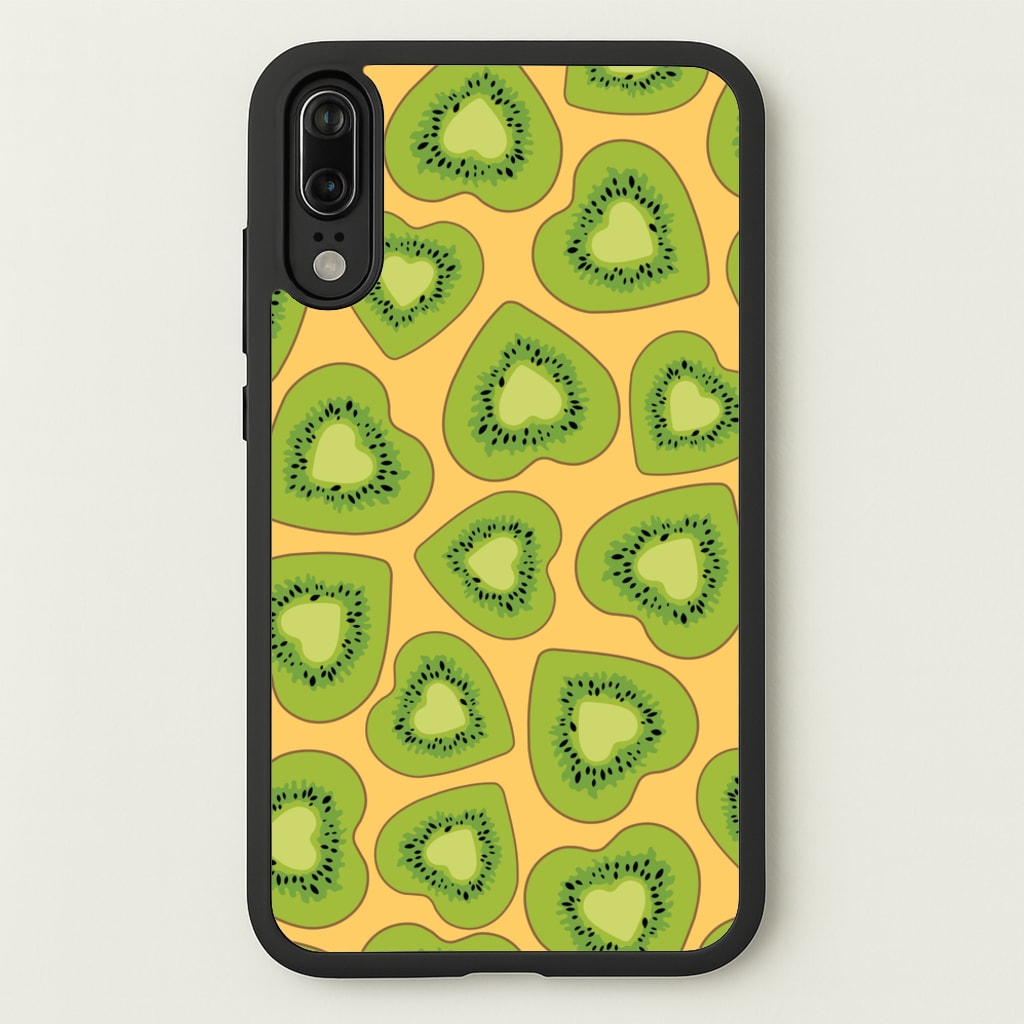 Kiwi Hearts Pattern - Food Patterns Phone Case for Huawei P20