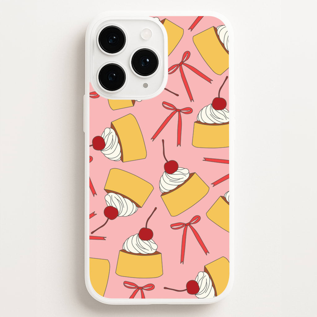 Coquette Bows And Pudding Pattern - Food Patterns Phone Case for iPhone 16 Pro Max