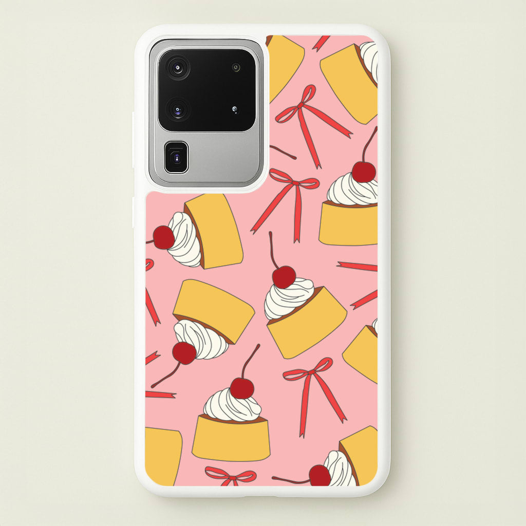 Coquette Bows And Pudding Pattern - Food Patterns Phone Case for Galaxy S20 Ultra