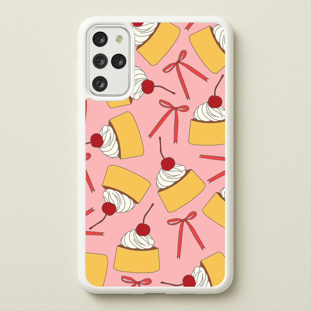 Coquette Bows And Pudding Pattern - Food Patterns Phone Case for Galaxy S20 Plus