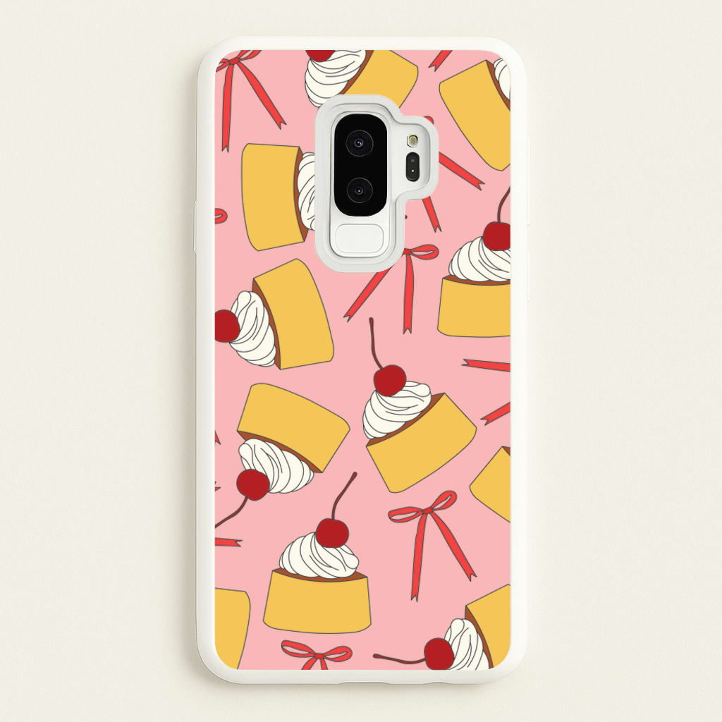 Coquette Bows And Pudding Pattern - Food Patterns Phone Case for Galaxy S9 Plus