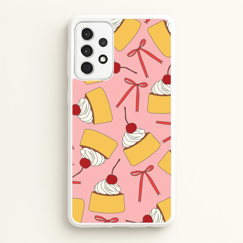 Coquette Bows And Pudding Pattern - Food Patterns Phone Case for Galaxy A52 / A52s