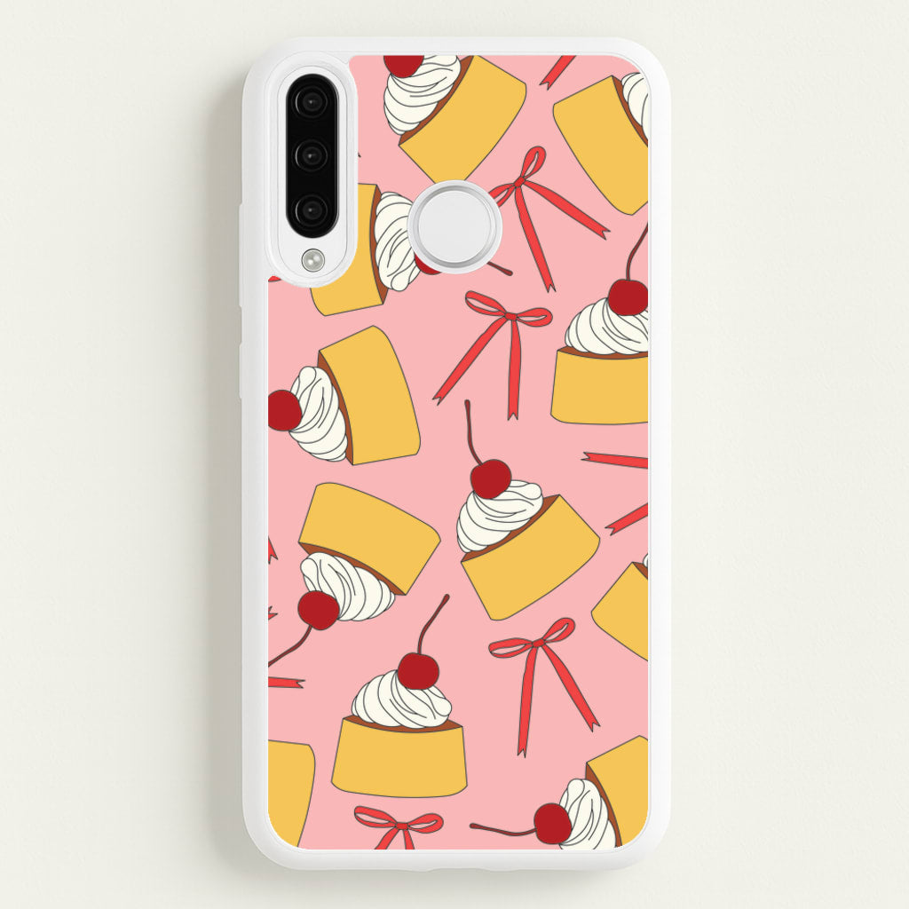 Coquette Bows And Pudding Pattern - Food Patterns Phone Case for Huawei P30 Lite