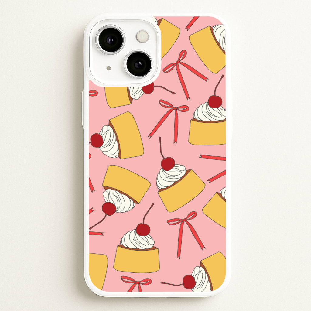 Coquette Bows And Pudding Pattern - Food Patterns Phone Case for iPhone 13