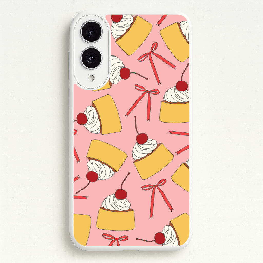 Coquette Bows And Pudding Pattern - Food Patterns Phone Case for Galaxy S25 Edge