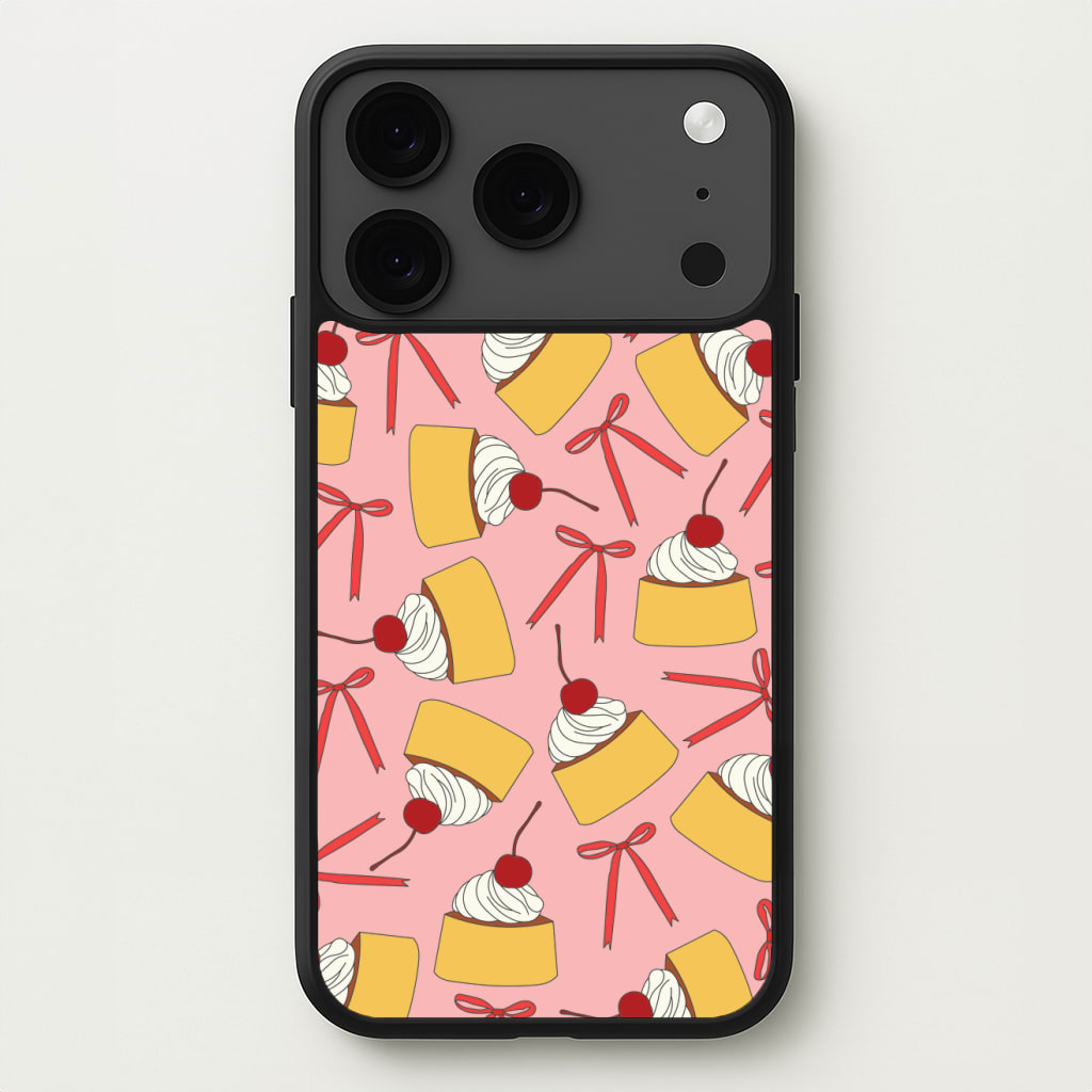 Coquette Bows And Pudding Pattern Phone Case for iPhone 17 Pro
