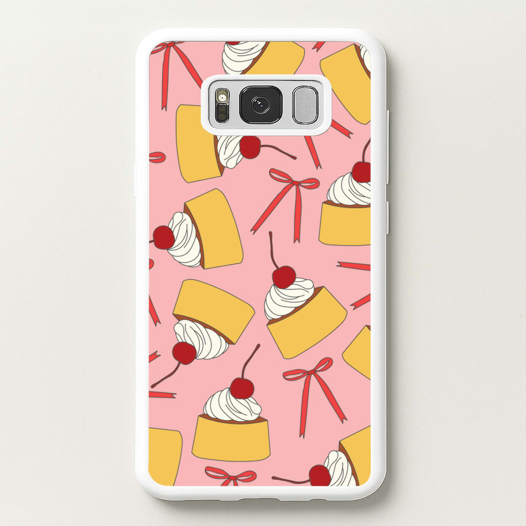Coquette Bows And Pudding Pattern - Food Patterns Phone Case for Galaxy S8