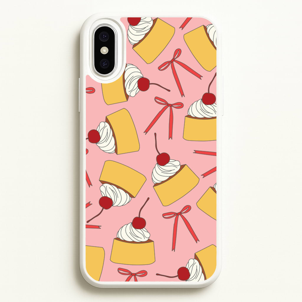Coquette Bows And Pudding Pattern - Food Patterns Phone Case for iPhone XS Max