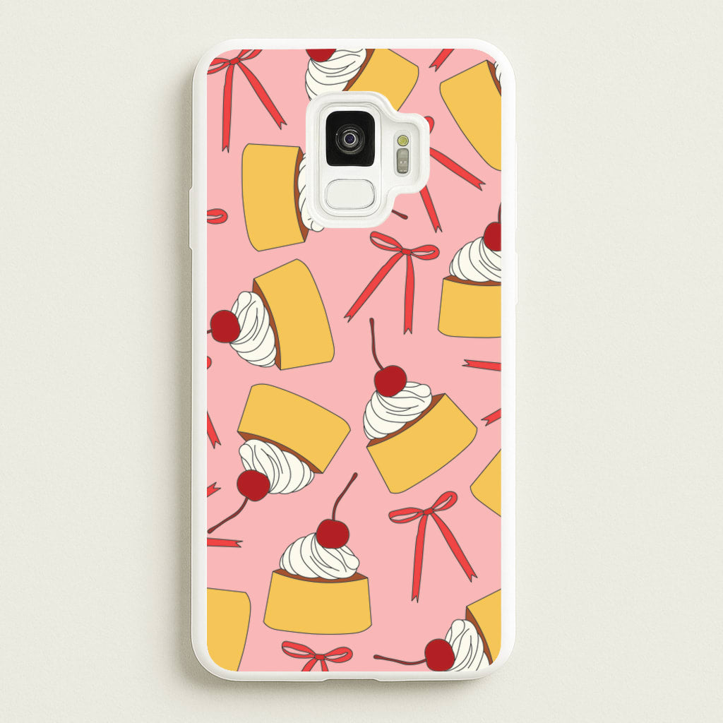 Coquette Bows And Pudding Pattern - Food Patterns Phone Case for Galaxy S9