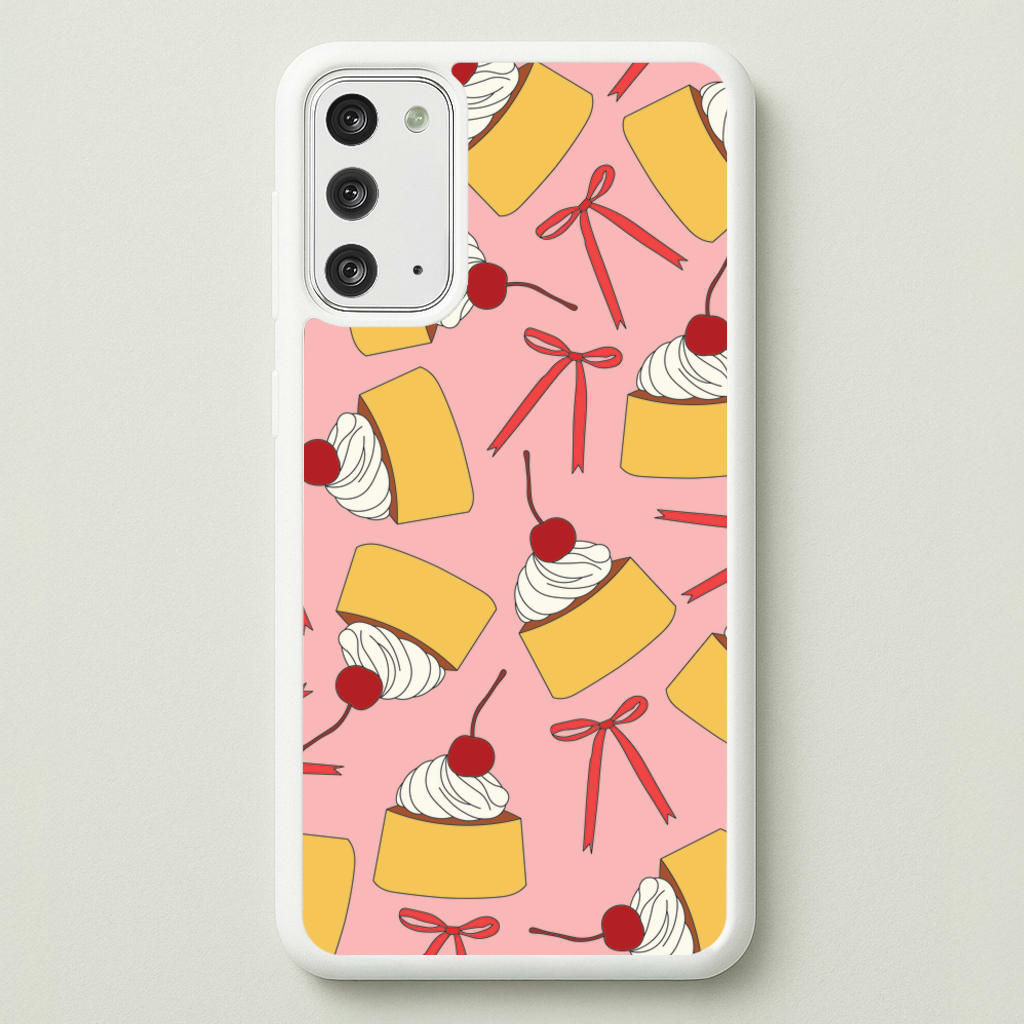Coquette Bows And Pudding Pattern - Food Patterns Phone Case for Galaxy Note 20
