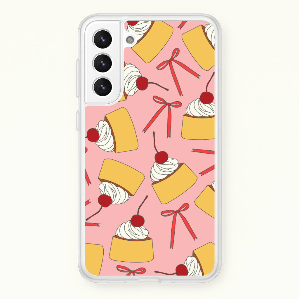 Coquette Bows And Pudding Pattern - Food Patterns Phone Case for Galaxy S22 Plus