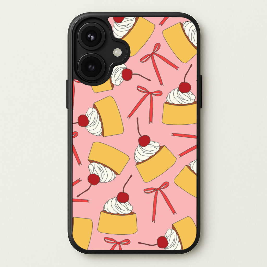 Coquette Bows And Pudding Pattern Phone Case for iPhone 17