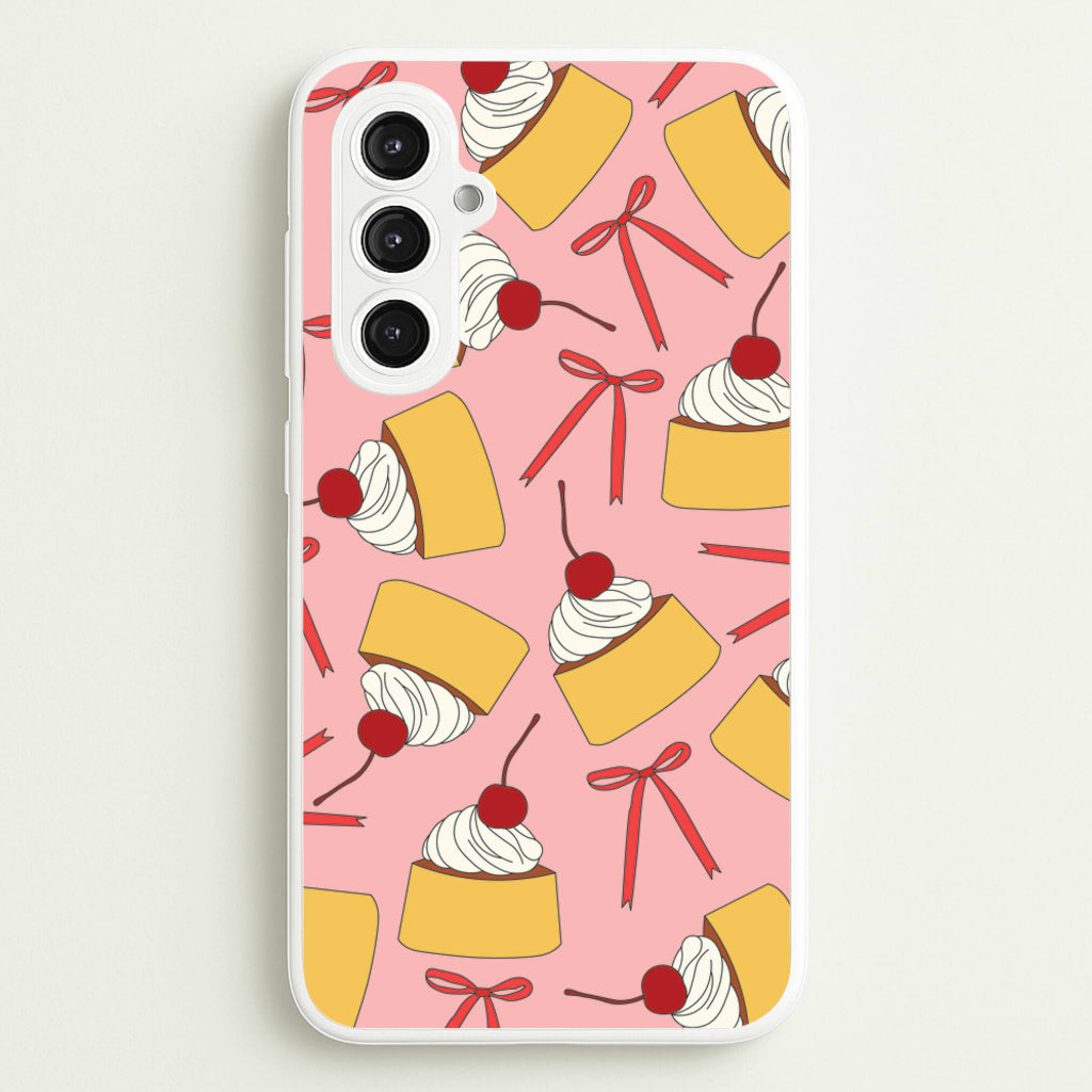 Coquette Bows And Pudding Pattern - Food Patterns Phone Case for Galaxy S23FE