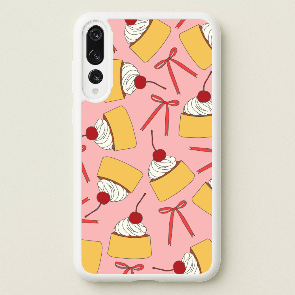 Coquette Bows And Pudding Pattern - Food Patterns Phone Case for Huawei P20 Pro