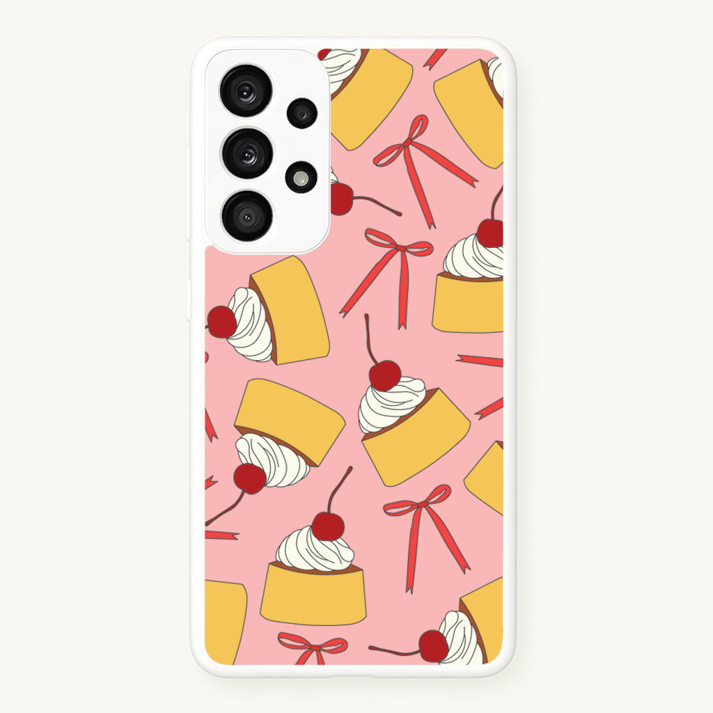 Coquette Bows And Pudding Pattern - Food Patterns Phone Case for Galaxy A53