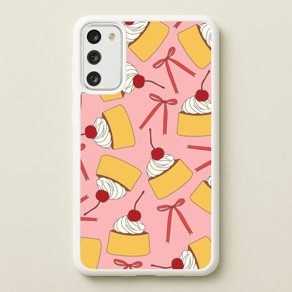 Coquette Bows And Pudding Pattern - Food Patterns Phone Case for Galaxy S20FE