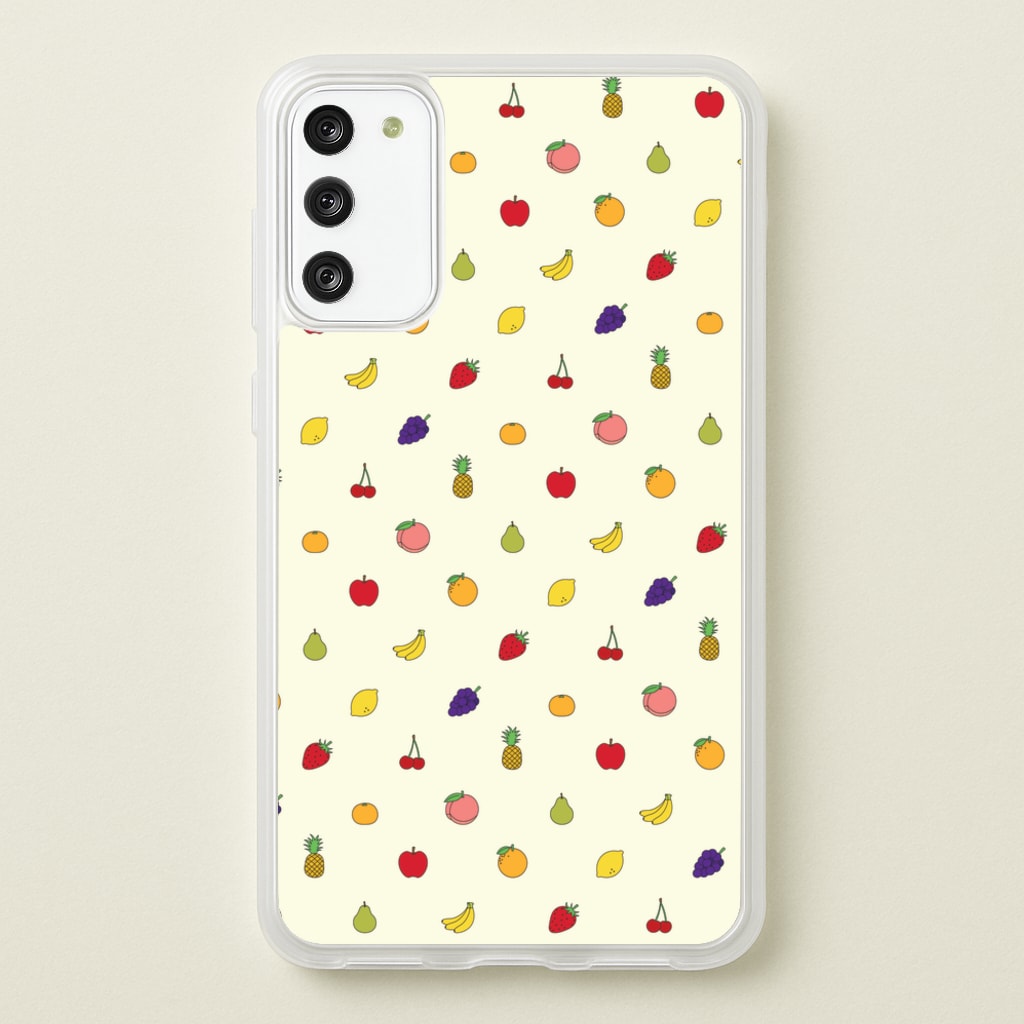 Miniature Fruits Pattern - Food Patterns Phone Case for Galaxy S20FE