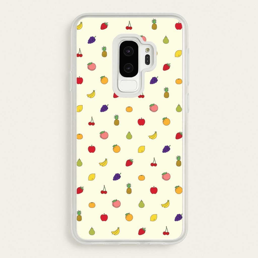 Miniature Fruits Pattern - Food Patterns Phone Case for Galaxy S9 Plus