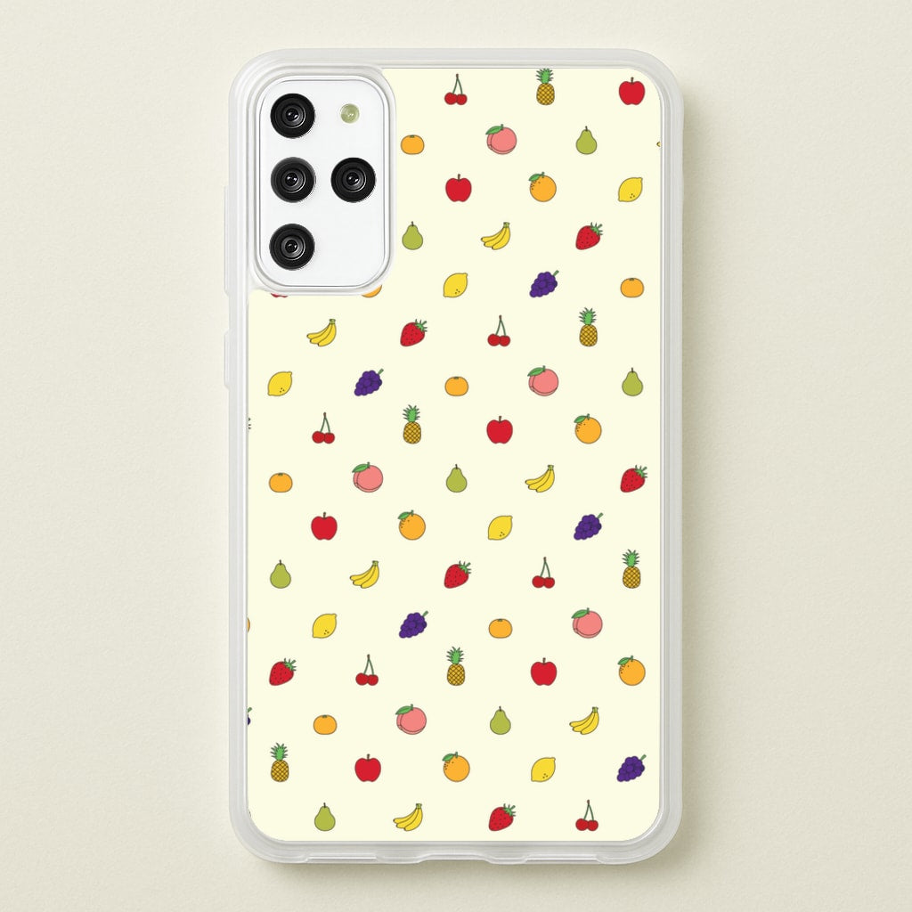 Miniature Fruits Pattern - Food Patterns Phone Case for Galaxy S20 Plus