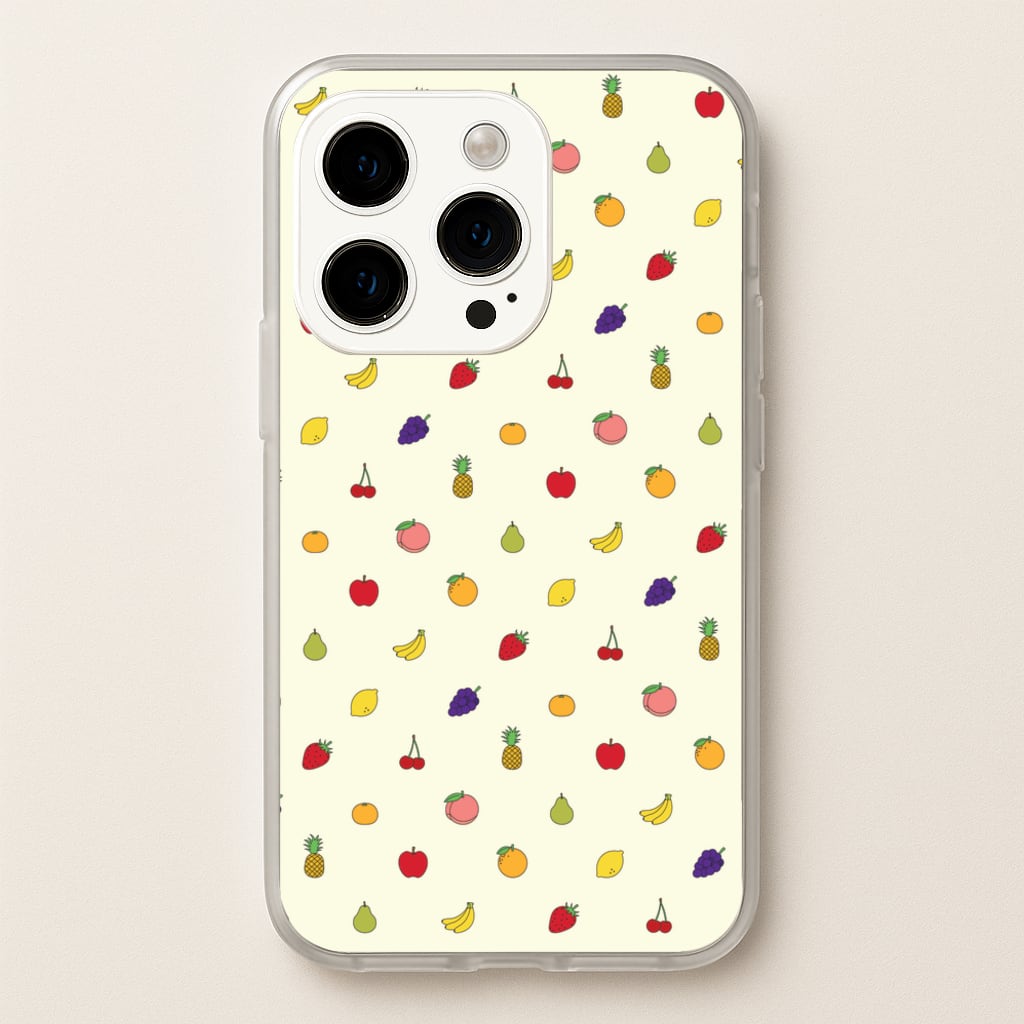 Miniature Fruits Pattern - Food Patterns Phone Case for iPhone 14 Pro