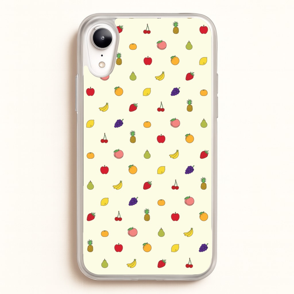 Miniature Fruits Pattern - Food Patterns Phone Case for iPhone XR