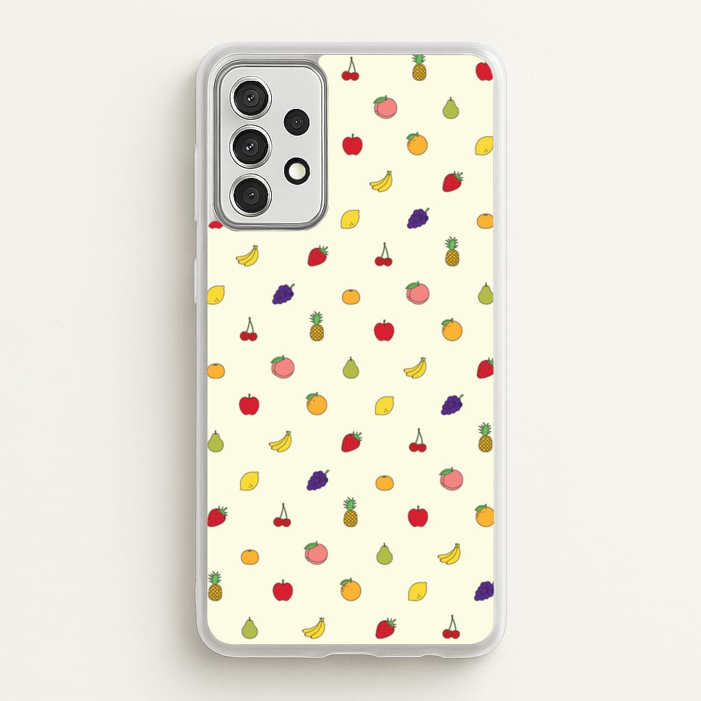 Miniature Fruits Pattern - Food Patterns Phone Case for Galaxy A52 / A52s