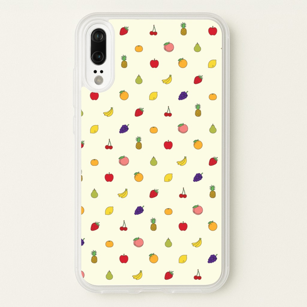 Miniature Fruits Pattern - Food Patterns Phone Case for Huawei P20