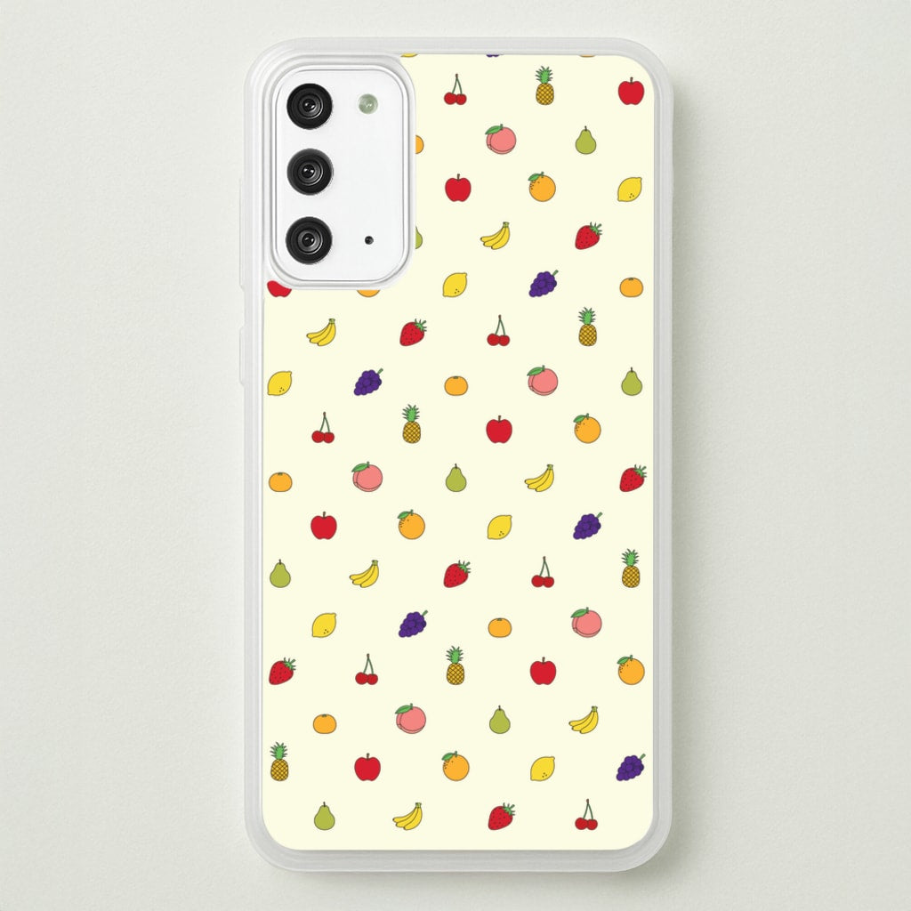 Miniature Fruits Pattern - Food Patterns Phone Case for Galaxy Note 20