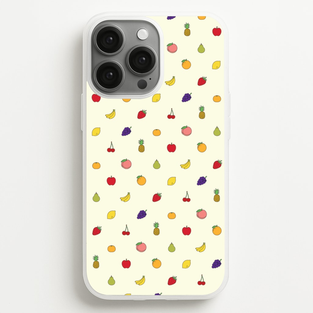 Miniature Fruits Pattern - Food Patterns Phone Case for iPhone 13 Pro Max