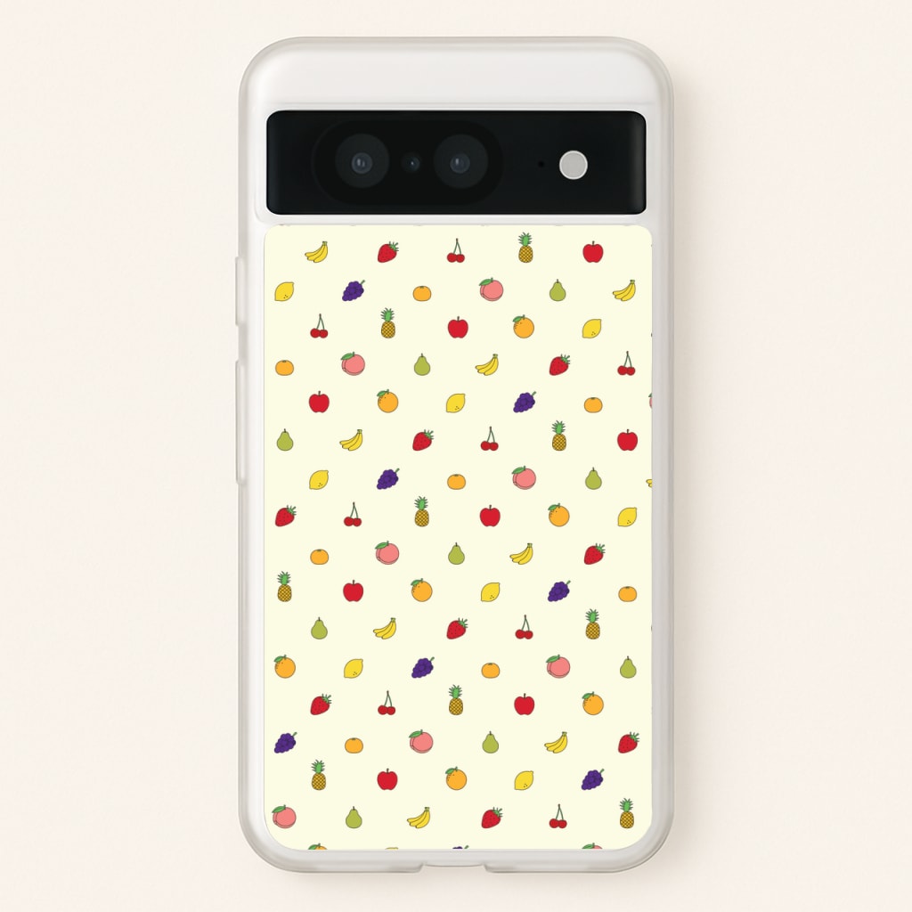 Miniature Fruits Pattern - Food Patterns Phone Case for Google Pixel 8