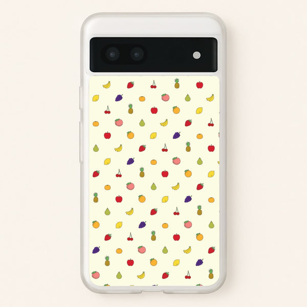 Miniature Fruits Pattern - Food Patterns Phone Case for Google Pixel 7a
