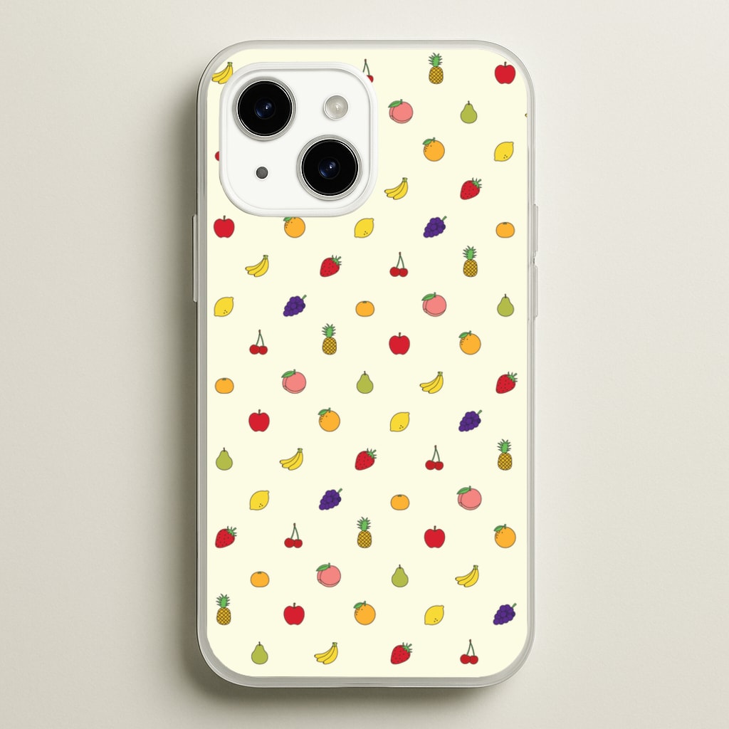 Miniature Fruits Pattern - Food Patterns Phone Case for iPhone 15